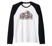 Pride GNOME Gay Pride Christmas Ornaments Merry Christmas Maglia con Maniche Raglan