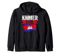 Pride Khmer Strong Cambogian Spirit Heritage USA Felpa con Cappuccio