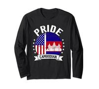 Pride Khmer Strong Cambogian Spirit Heritage USA Maglia a Manica