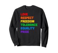 Pride Love Equality Rainbow LGBTQ Parole Colorate Felpa