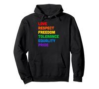 Pride Love Equality Rainbow LGBTQ Parole Colorate Felpa con Cappuccio