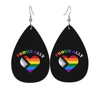 Pride Month Lgbtq Gay Pride Ally Orecchini in pelle per le donne Orecchini pendenti in finta pelle Orecchini pendenti vintage leggeri Gioielli per le donne