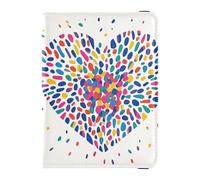 Pride Month Rainbow Hearts Family Travel Porta passaporto in pelle impermeabile per documenti di viaggio da donna
