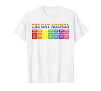 Pride Month The Gay Agenda Fun LGBTQ Gay Calendario per tutta la settimana Maglietta