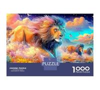 Pride of Lions Runs in A Cosmic Plain Puzzle Da 1000 Pezzi The Lion Educativo E Sfidante, Riciclato 70x50cm/1000pcs