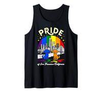 Pride of San Francisco City, Bandiera Arcobaleno con Cani della California Canotta