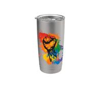 Pride Power Faust - Rainbow LGBTQ+ Design delle Bicchiere termico in acciaio inox doppia parete
