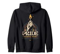 Pride Rainbow Equality Liberation Unity Attivismo Felpa con Cappuccio
