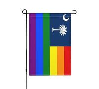 Pride Rainbow Lgbt South Carolina Bandiera Da Cortile Stagionale Bandiera Da Esterno Con Occhielli Bandiere Da Giardino Per Prato Sport Dormitorio 30X45cm