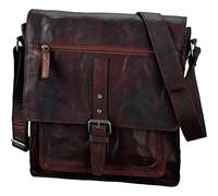 Pride & Soul Pride & Soul Borsa Messenger di pelle, SALLER etano Scomparto principale, tasche con zip, tasca, custodia, passanti per penna, Braun., Taglia unica, Borsa messenger