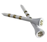 PrideSports Special Edition Wood Golf Tees, Tee Unisex, Bianco, 2 3/4 Inches