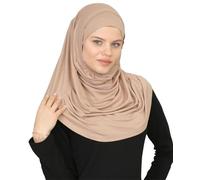 Prien Chic Hijab Per Donna, Set Con Turbante Musulmano, Sciarpa Istante, Pronto da Indossare Abiti Da Preghiera Per Ragazze, Foulard Abaya (Visone)