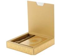 Prien Regali musulmani per Eid, scatola regalo rivestita in oro, regali argentati del Corano per moschea del Ramadan, perline di preghiera con perle, Umrah, giorno speciale (oro)