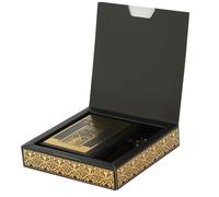 Prien Regali musulmani per Eid, scatola regalo rivestita in oro, regali argentati del Corano per moschea del Ramadan, perline di preghiera con perle, Umrah, giorno speciale (nero)