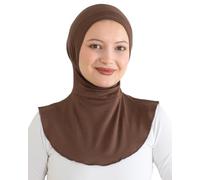 Prien Sport Hijab Per Le Donna, Sciarpa Musulmana, Turbante Foulard Per Ragazze, Abbigliamento Islamico Elegante Per La Palestra, Collo Colletto Bonnet Viscosa (Marrone)