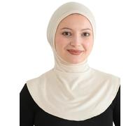 Prien Sport Hijab Per Le Donna, Sciarpa Musulmana, Turbante Foulard Per Ragazze, Abbigliamento Islamico Elegante Per La Palestra, Collo Colletto Bonnet Viscosa (Beige)