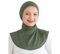 Prien Sport Hijab Per Le Donna, Sciarpa Musulmana, Turbante Foulard Per Ragazze, Abbigliamento Islamico Elegante Per La Palestra, Collo Colletto Bonnet Viscosa (Cachi)