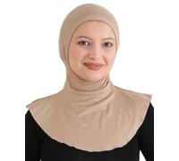 Prien Sport Hijab Per Le Donna, Sciarpa Musulmana, Turbante Foulard Per Ragazze, Abbigliamento Islamico Elegante Per La Palestra, Collo Colletto Bonnet Viscosa (Visone Scuro)