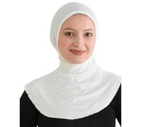 Prien Sport Hijab Per Le Donna, Sciarpa Musulmana, Turbante Foulard Per Ragazze, Abbigliamento Islamico Elegante Per La Palestra, Collo Colletto Bonnet Viscosa (Crema)
