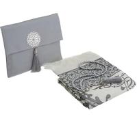 Prien Tappeto Da Preghiera Musulmana Con Perle Di Tappetino Prayer Mat Per Donne E Uomini, Regali Bayram, Ramadan, Set Islamico, Seccade Namaz, Musulmano, Tasbih Musulmano (Grigio)