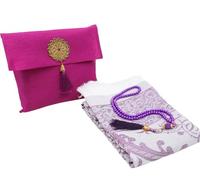 Prien Tappeto Da Preghiera Musulmana Con Perle Di Tappetino Prayer Mat Per Donne E Uomini, Regali Bayram, Ramadan, Set Islamico, Seccade Namaz, Musulmano, Tasbih Musulmano (Viola)
