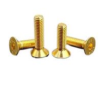 Prigionieri, 10 Pz M4 M5 M6 Lunghezza 4-40mm Viti a testa svasata piatta esagonale a esagono incassato in lega di acciaio con placcatura in titanio Vite in oro(30mm,M5)