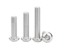 Prigionieri, 10 pz M5 M6 Lunghezza 6-60mm A2-70 Bulloni In Acciaio Inox 304 Testa Bottone Esagonale A Esagono Incassato Vite ISO7380,30mm(M5(10pcs),30mm)