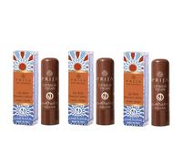 Prija Balsamo Labbra Vegano con Olio di Jojoba, Burro di Karité e Cera di Girasole, Coccola le Tue Labbra in Modo Naturale, Stick Balsamo Labbra Idratante 3 x 4,5ml