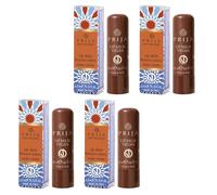 Prija Balsamo Labbra Vegano con Olio di Jojoba, Burro di Karité e Cera di Girasole, Coccola le Tue Labbra in Modo Naturale, Stick Balsamo Labbra Idratante 4 x 4,5ml