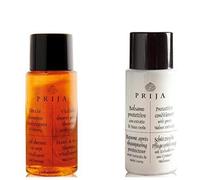 Prija Gel doccia e balsamo 100 unità, 40 ml, con ginseng e estratto di noce verde, Rivitalizzante, per capelli naturali, Senza Bisfenolo A e Senza Parabeni