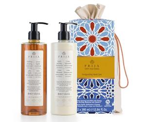 Prija Set Regalo per il Trattamento Quotidiano Includente il Detergente per le Mani Vitalising con Ginseng e la Crema Idratante per Mani e Corpo con Vitamina E, 2 x 380ml