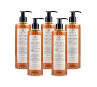 Prija Doccia Shampoo - Detergente per corpo e capelli vitalizzante al Ginseng - Naturale al 100%, Vegan friendly, Dermatologically tested (5 Pezzi)