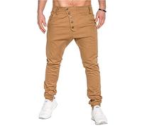 PRIJOUHE - Pantaloni da jogging da uomo, pantaloni aderenti, pantaloni harem Hip Hop - - L