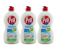 Pril Detersivo Liquido Sensitive 3 X 450ml Con Aloe Vera - Ph Ultra - Spüli