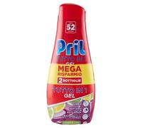 Pril Gel All In One Limone & Lime, Detersivo Lavastoviglie Liquido Multi-Azione Sporco Difficile, 2 Confezioni x 52 Lavaggi (104 lavaggi)