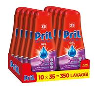 Pril Gel All in One Sciogli Grasso Detersivo Lavastoviglie Liquido Multi-Azione Sporco Difficile - 10 Confezioni da 35 Lavaggi (350 lavaggi)