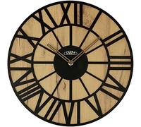 PRIM Glamorous Rome, orologio da parete in legno, con numeri 3D romani, movimento al quarzo, silenzioso, senza ticchettio, prodotto in UE, bella decorazione