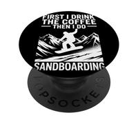 Prima bevo caffè e poi faccio Sandboarding estivo PopSockets PopGrip Adesivo