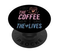 Prima bevo il caffè e poi salvo le vite PopSockets PopGrip Adesivo