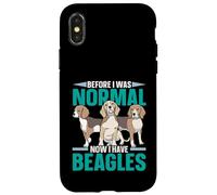Prima che fossi normale ora ho Beagle Dog Lover Puppy Owner Custodia per iPhone X/XS