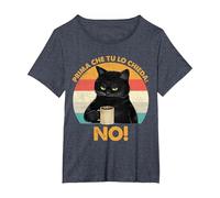 Prima Che Tu Lo Chieda No Frasi Divertenti Gatto Maglietta, Donna Plus-Size, Pervinca, 6X