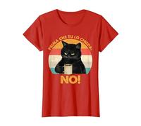 Prima Che Tu Lo Chieda No Frasi Divertenti Gatto Maglietta, Donna, Rosso, M