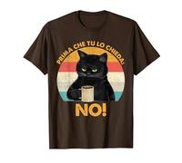 Prima Che Tu Lo Chieda No Frasi Divertenti Gatto Maglietta, Uomo, Marrone, XL