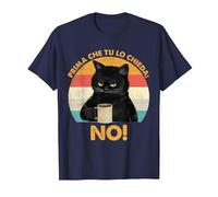 Prima Che Tu Lo Chieda No Frasi Divertenti Gatto Maglietta, Uomo, Navy, XXL