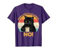 Prima Che Tu Lo Chieda No Frasi Divertenti Gatto Maglietta, Uomo, Viola, S