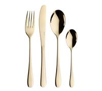 Prima Collection, Set da 24 Posate Serie Dream, Acciaio Inox, Colore: Oro (6 persone)