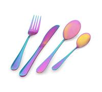 Prima Collection, Set da 24 Posate Serie Dream Rainbow, Acciaio Inox, Colore: Arcobaleno, con Scatola Regalo (6 persone)