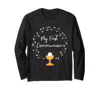 Prima Comunione Eucaristia Cattolica Celebrazione della Fede Maglia a Manica