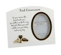 Prima Comunione Oro Bianco MDF Foto Cornice “ 3x4 FW64534