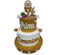 SCRITTA PRIMA COMUNIONE POLISTIROLO PERSONALIZZATA CON NOME MASCHIO FEMMINA COLORE ORO STANDARD